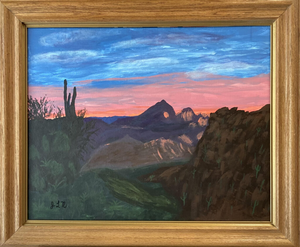 Sunset on Superstition Mountains